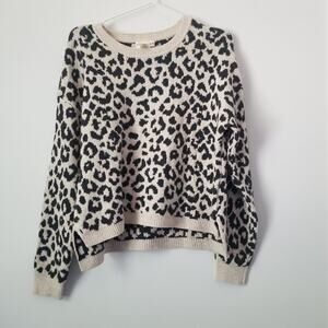Leopard Print Sweater by Yet Again size Medium